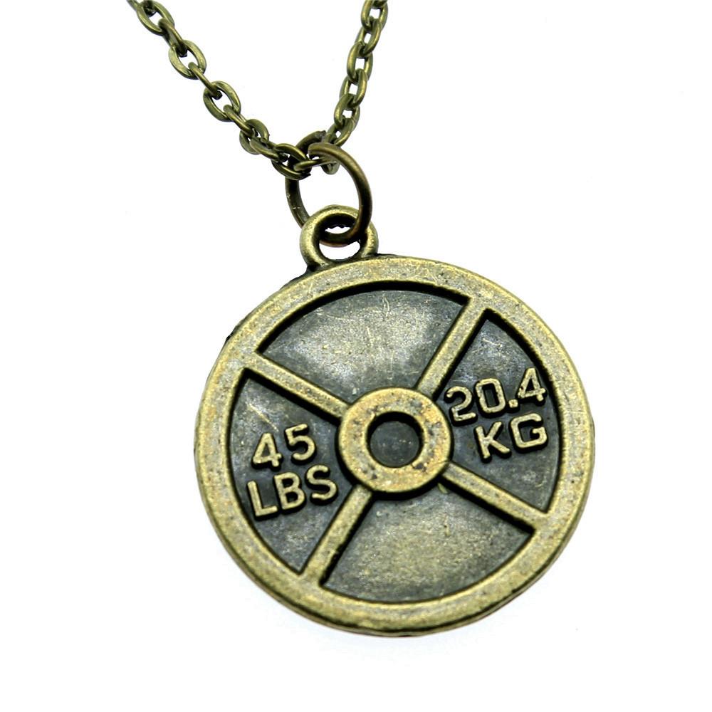 Athlete Charm Necklace Sports Adventure Pendant For Men Outdoor Enthusiast Jewelry 43cm Chain