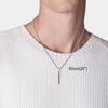 Stick Pendant Zirconia Stainless Steel Necklace for Men [Coai]