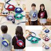 Stylish Kids Shoulder Bag With Cartoon Car Print Lightweight Versatile Design For Boys And Girls