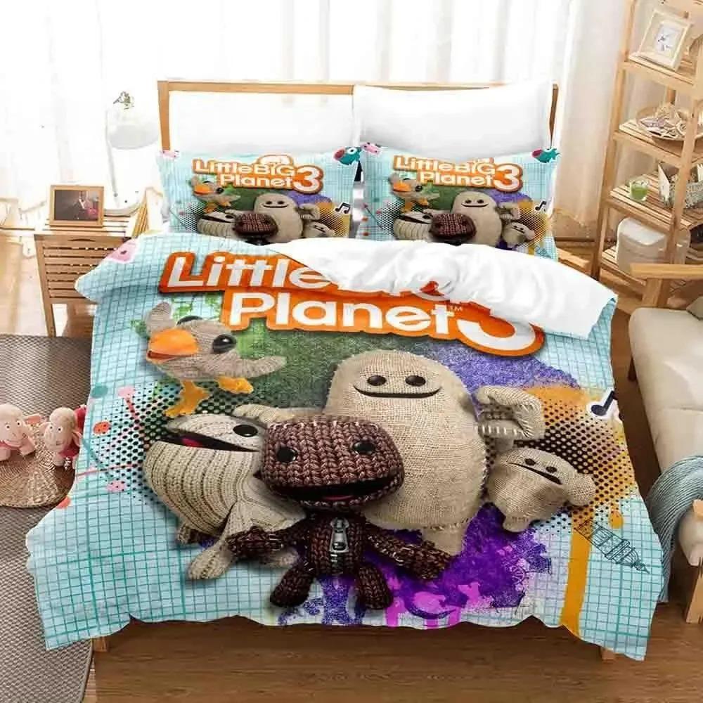 Ensemble de literie Sackboy Little Big Planet Simple Twin Complet Queen King Taille Ensemble de lit Aldulte Enfant Chambre Housse de couette Ensembles Lit Anime