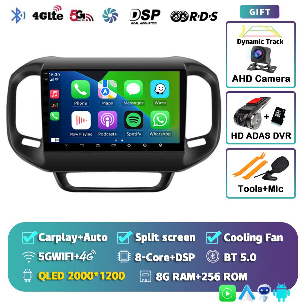 Android 14 Carplay Auto 4G+WIFI Car Radio For FIAT Toro 2017 - 2021 Multimedia Video Player Navigation GPS DSP 360 Camera Stereo