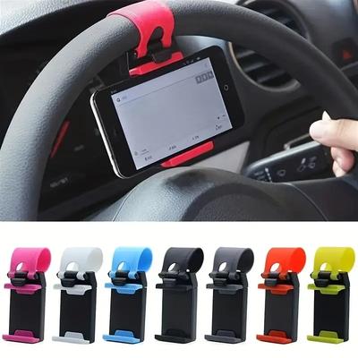 Universelle Autohalterung für Handy, Lenkradhalterung aus Kunststoff, Handy-Ständerhalterung, Fahrrad-Cliphalterung, Langlebig und einfach zu bedienen