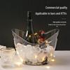 Yuanbao 4L Champagne Ice Bucket - Multi-purpose, Handheld Plastic Bucket for Outdoor Camping & Events