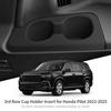 for Honda Pilot 2025-2025 3rd Row Water Cup Holder Anti-Slip Shock-Absorbing Storage Box Tray Organizer Car Interior Accessories