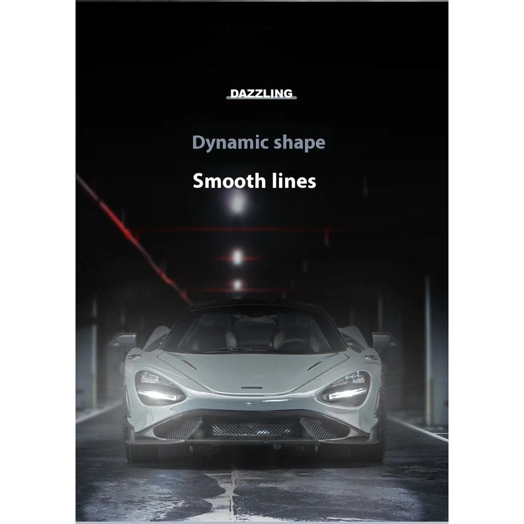 1/32 Mclaren 765LT Supercar Series Metal Alloy Diecast Model Car Fine Decorative Ornaments DIY Self Designed Gifts for Boyfriend