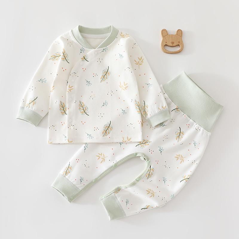 

Newborn Pure Cotton Clothing Set for All-Season Wear - Boys & Girls Pajamas & Base Layer Size 90