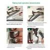 1m Spring Coil Extension with Hook - Strong Tensile Force, Thin Soft Sheath, for Tarpaulins & Sliding Doors