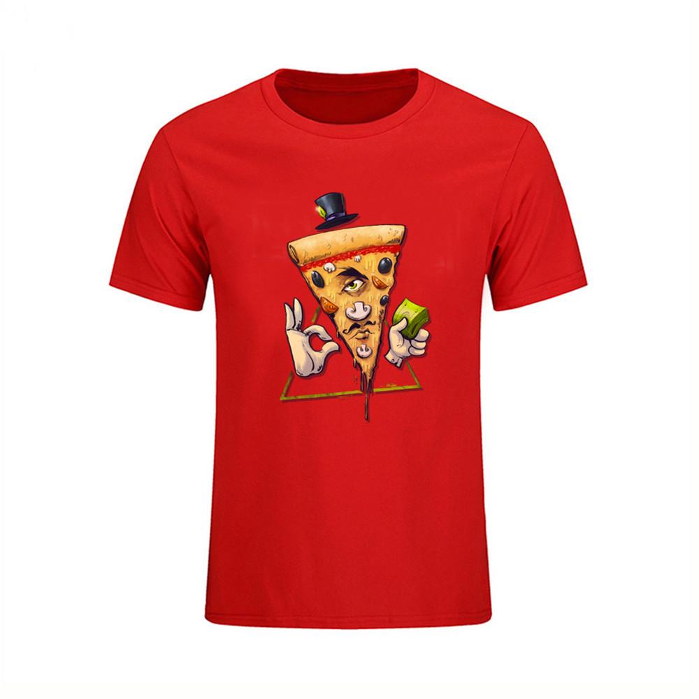 Crew Neck Teenage Clothing Simple Style For Mens Illuminati Pizza T Shirts Crew Neck Sale