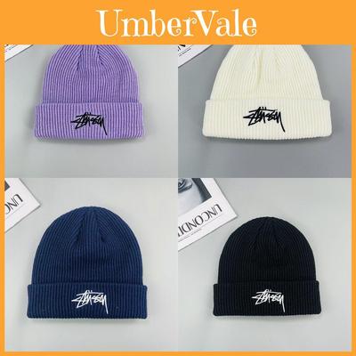 Czapka beanie w stylu streetwear dla dorosłych z haftowanymi literami, wygodna i ciepła, zimowa akcesorium