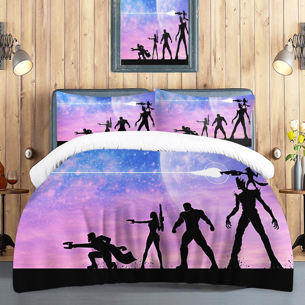 I Am Groot Duvet Cover Set Children Cute Cartoon Quilt 100% Polyeste Skin-Friendly Breathable Comforter Bedding Sets