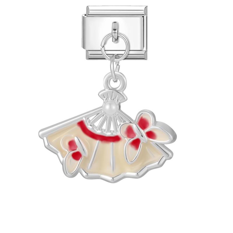 Crystal Moon Butterfly Rose Star Bow Cats Pendant Italian Charm Link Fit 9mm Stainless Steel Bracelet Women Jewelry DIY Making