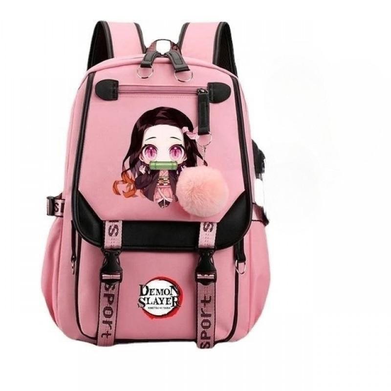 Plecak Tematyczny Anime dla Nastolatków i Studentów Duża Pojemność Torba na Laptop z Portem USB Tkanina Oxford