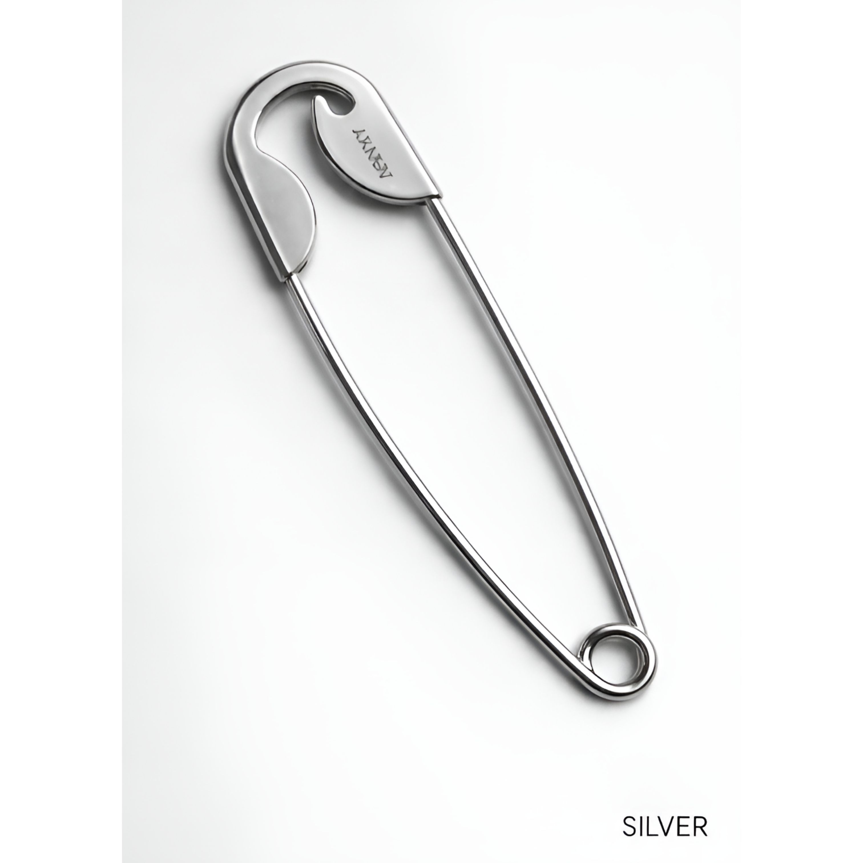 

ARNEW Oversized Safety Pin Hair Stick – Decorative Hairpin Bun Holder 01 Silver