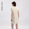 Elegant Women's French Lace Short Sleeve Midi Dress