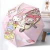 1pc Hello Kitty Christmas Edition Automatic Opening/Closing Umbrella - Portable Three-Fold Design with 8-Bone Iron Frame, Perfect for Outdoor Use, Fes