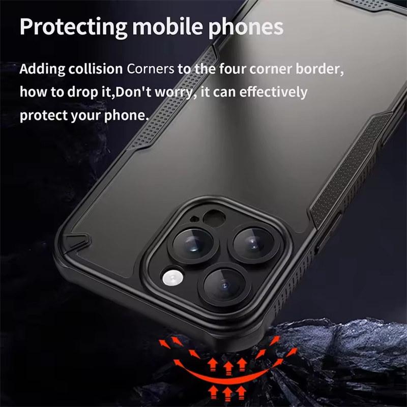 For Apple iPhone 16 15 14 13 12 11 Pro XS Max Plus Mini SE3 SE2 XR 7 8 Frosted Shockproof Lens Full Cover Case