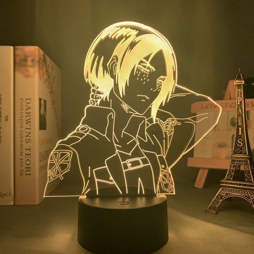 Attack On Titan Levi Mikasa Eren USB 7 Colors LED Night Light