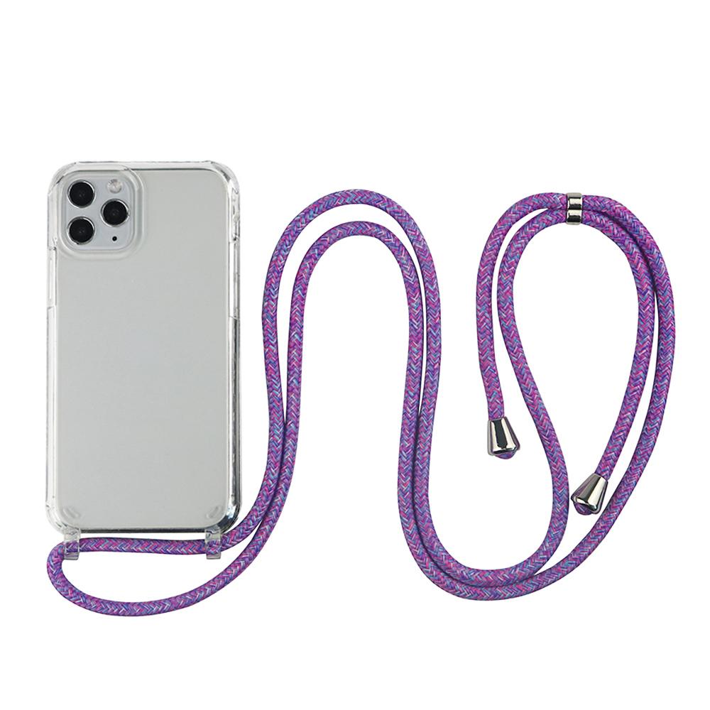 

Crossbody Necklace Cord Lanyard Transparent Phone Case For iPhone 16 15 13 Pro Max 12 11 7 8 Plus X XR XS Strap Hang Rope Cover For iPhone 12 Mini&Case & Strap