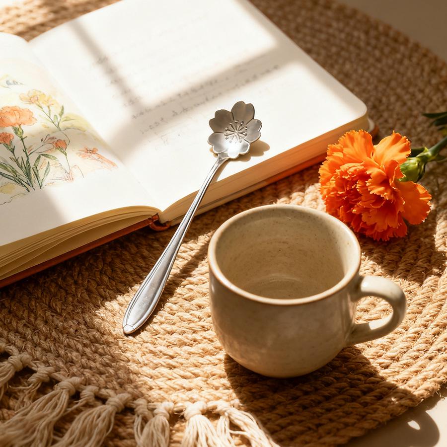 Golden Rose Bird's Nest Honey Spoon for Oatmeal & Cereal – Luxurious Gift, Ideal for Hotels & Restaurants.