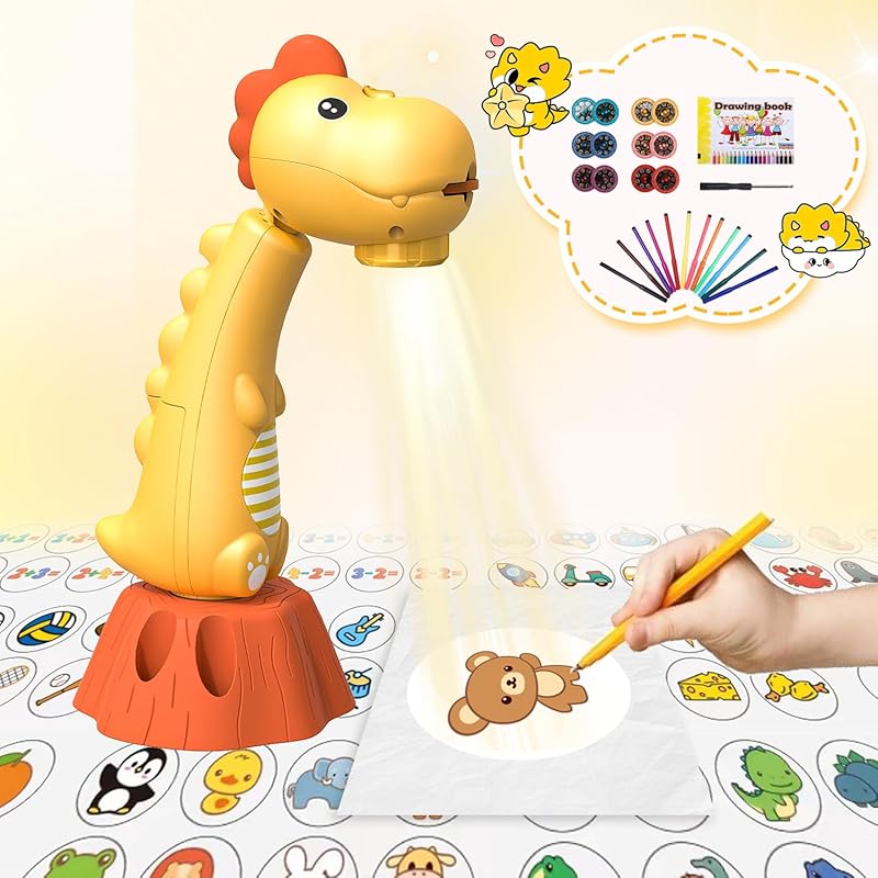 Drawing Projector for Kids,Tracing and Drawing Projector with 96 Slide Cartoon Patterns and 12 Color Brushs,Smart Art Sketcher Projector for 3+ Year