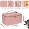 Luxury PU Waterproof Travel Cosmetic Bag Large Capacity Portable Toiletry Bag High-End Handheld Makeup Storage Organizer Bag