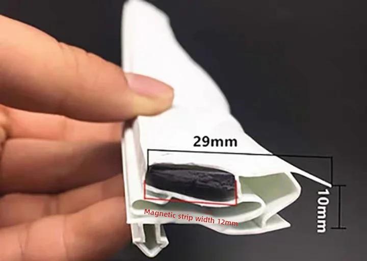 2m gumová těsnicí lišta dveří lednice z PVC 2 metry Speciální magnetická těsnicí lišta pro ledničku