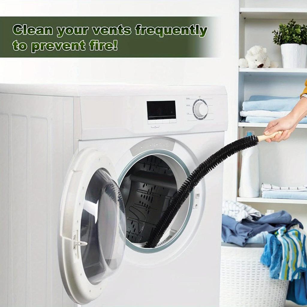 1pc Long Flexible Rod Dryer Vent Cleaner Brush - Removes Dirt, Dust, Lint Blockage, Coil Brush Auger, Clothes Lint Trap Remover