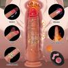 Miękki Penis Dildo Zdalnie Sterowany Dla Kobiet Zdalnie Sterowane Duże Realistyczne Dilda Z Wibratorem Zabawki Seksualne Teleskopowy Podgrzewany Gumowy Kutas Dick Sex Shop