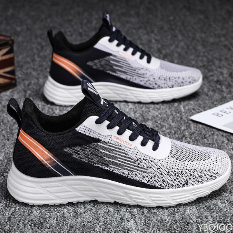 Sports Shoes Men's Breathable Mesh New Color Blocked Soft Sole Single Shoe Travel Sports Casual Single Shoe Zapatillas Deporte