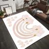 Watercolor Rainbow Cloud Rug with Gold Star - Pastel Pink Decorative Carpet Mat for Living Room Home Decoration Bedroom Decor