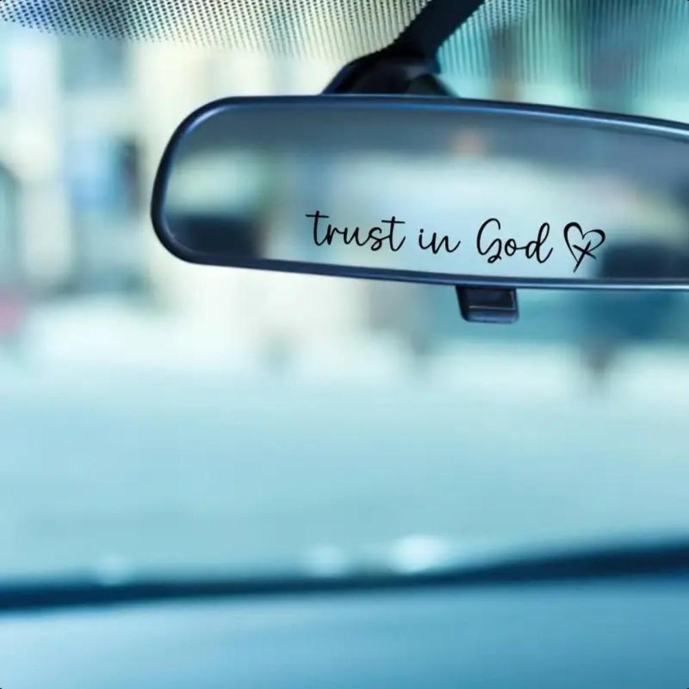 3pcs Faith-Based Car Decals Bible Verse Rear View Mirror Decals for Car Interior Decor