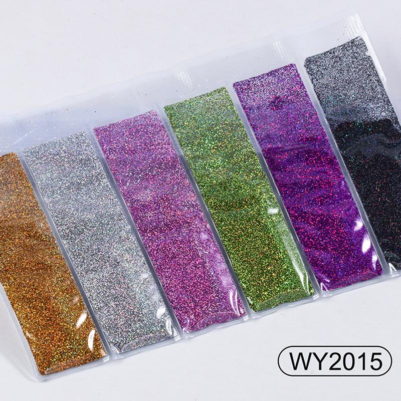6 Grids/Bag Nail Art Sequins Colorful Nail Polish Flakes Foils For Manicures