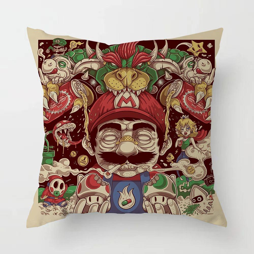 Наволочка Супер Марио, украшение игровой студии, наволочка, чехол для подушки на диван в гостиную, украшение для спальни, домашний декор 16x16Inch