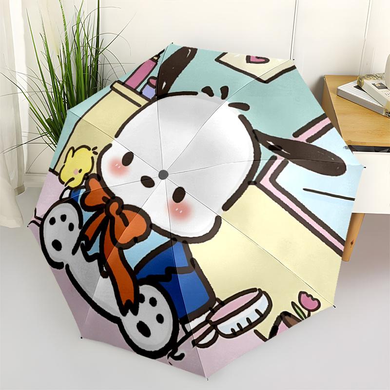 1pc Sanrio Characters Automatic Opening/Closing Umbrella with Foldable Design, Iron Frame, Outdoor Use, Festival Gift for Fans, Travelers, Daily Use.Z