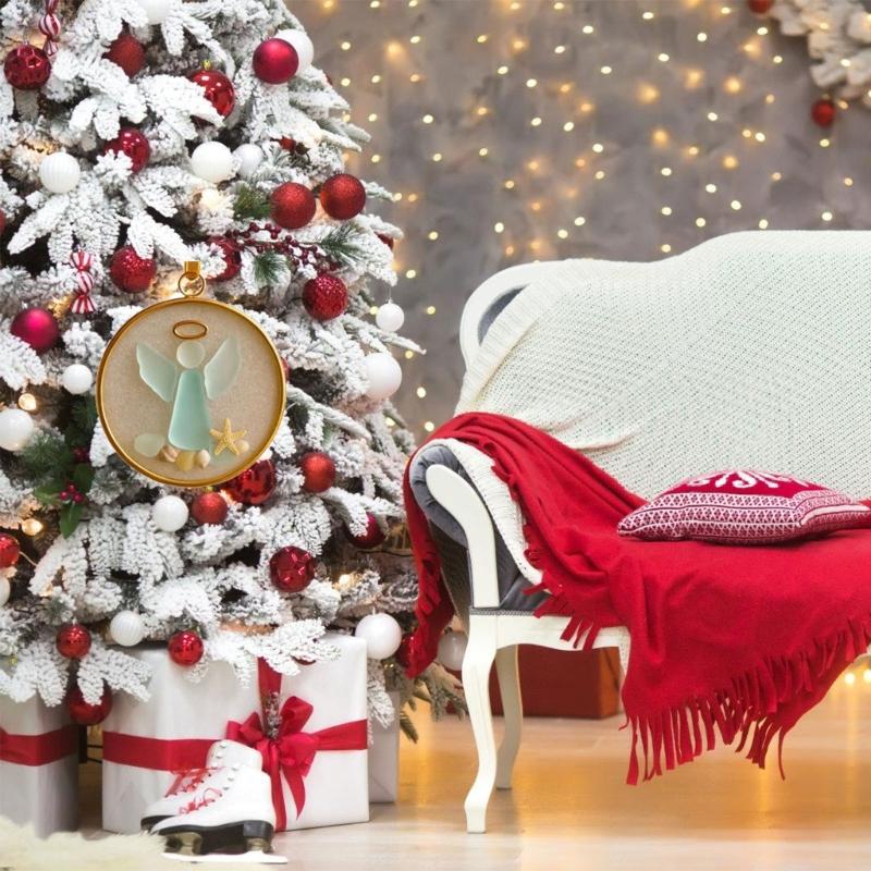 Coastal Inspired Christmas Tree Decorations Resin Holiday Tree Ornament With Hanging Hook For Festival Tree Mantels