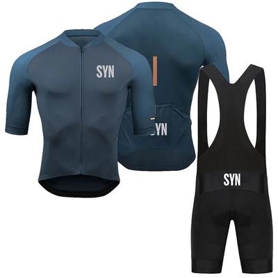 -Anti-UV Cycling Jersey Set for Men Breathable Racing Sport MTB Bike Clothing Suit Summer