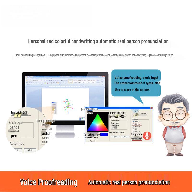 Universal Handwritten Keyboard Pad for Seniors: Driver-Free, Large Screen, Desktop/Laptop Compatible