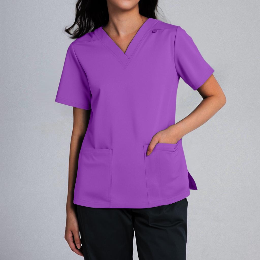 Women's Fashion V-Neck Short Sleeve Overalls With Pockets Clothes