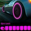 1/4/8pcs  Luminous Car Tire Valve Cap Fluorescent Night Glowing Decor Motorcycle Bike Wheel Nozzle Dustproof Tyre Valve Stem Cap