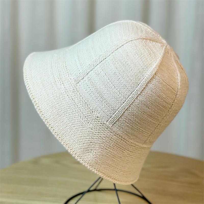 Summer Ice Silk Bucket Fisherman Hat Women Sun Protection Sun Hat Big Head Circumference Ins Trendy Women's New 2023