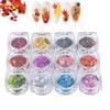 12 Colors Maple Leaf Shaped Nail Art Sequins Nail DIY Decoration Shining Pailletteqt0273