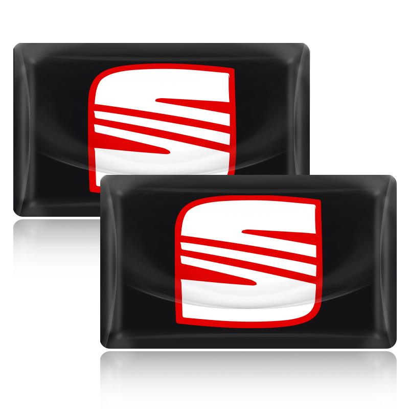 2/5/10Pcs Carbon Fiber Steering Wheel Car Logo Emblem 3D Stickers For Seat Leon FR Altea Ibiza Toledo Cordoba Alhambra Arona Ateca Exeo