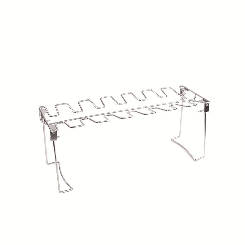 Stainless Steel Folding Grilled Chicken Leg Rack, Barbecue Grill, Barbecue Plate, Barbecue Grill, with Bottom Tray, BBQ