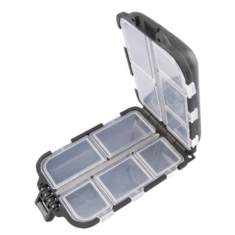 Fishing Tackle Box 10 Compartments Fishing Lure Bait Hook Storage Case Fishing Organizer Tools Accessories