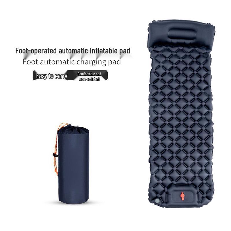 

Надувний кемпінговий матрац з ножним насосом і вбудованою подушкою 190*60*5 cm
