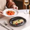 Japanese Ceramic Striped Plate - Creative Steak, Pasta, Retro Sushi Serving Dish for Restaurants