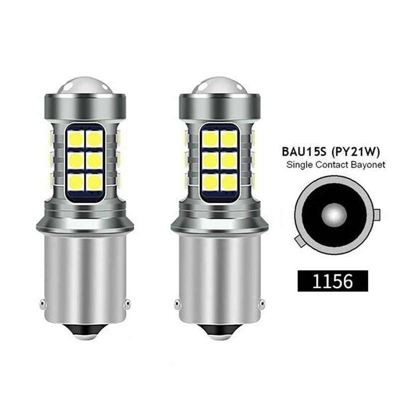 2x Signal Lamp 1157 BAY15D Led Bulb 12V 27SMD 3030 1156 P21W BA15S BAU15S R5W Car Turn Signal Reverse Light White Red
