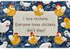 Chicken Metal Tin Sign Vintage 2D Flat with 3D Visual Effect Metal Post Wall Art for Chicken Coops Farms Yards Home Bar Cafe