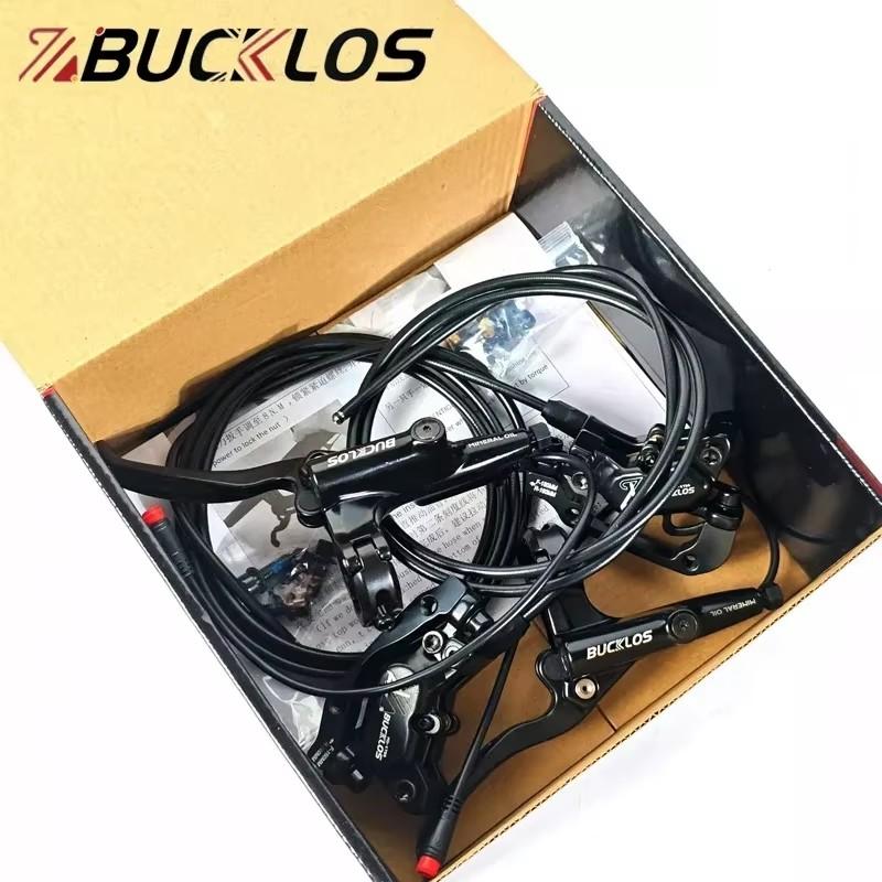 BUCKLOS Frein E-Bike 4 Pistons Coupure de Puissance Trottinette Électrique Frein à Disque Hydraulique 1150mm 1950mm VTT Frein Hydraulique Pièces