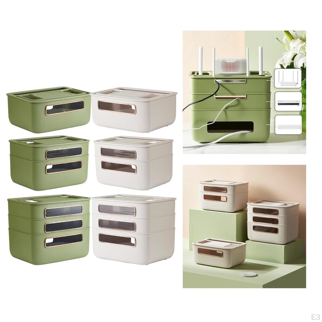 Storage Box Organizer Standing Socket Cover for Home Living Room Wires Computer